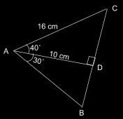 2. Calculate the length of BC, to the nearest tenth of a centimeter.