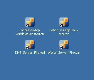 Each physical student PC is able to run various Windows oder Linux virtual Machines (VMs).