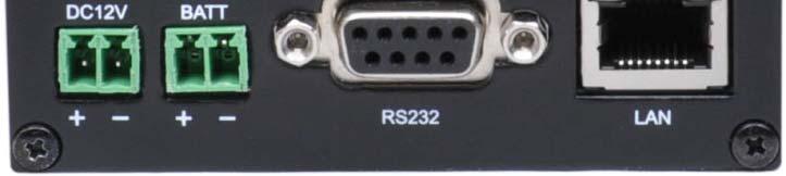 Input RS232C DB-9 LAN