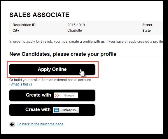 that position. 2. Select Apply for this job online.