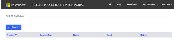 Portal Registration Adding Contacts Click on Add Contacts button Complete the Contact Details for each Contact Type by: Complete the first Contact