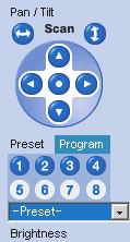 Registering a Preset Position 20 camera positions can be stored as presets. These positions can be changed. Registered buttons are shown in blue.