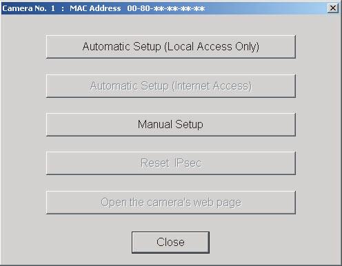 Adding Manual Setup on the Initial Window Manual Setup is added on the initial setting window.