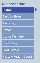 Adding [Alarm Log] on the Maintenance Window (1) Maintenance (1) Alarm Log Displays alarm logs.