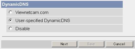 Registering User-specified DynamicDNS DynamicDNS service is a service that allows you to assign an easy-to-remember name to the camera, similar to your favorite web site.