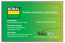 How to Order Your Free Boral WikiSTIK The Boral WikiSTIK features the full architectural binder information, specifications, brochures and construction details for Boral Bricks, Boral Pavers, Boral