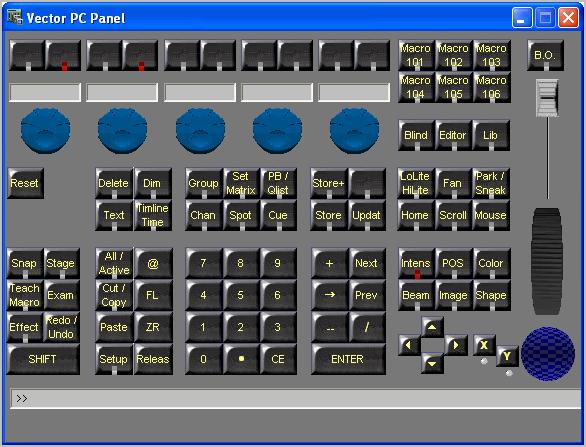 Compulite Vector PC software Figure 4: Vector PC panel with Playback Control disabled To enable Application menu options 1 Mouse over the area just below the panel s window title (Vector PC Panel).