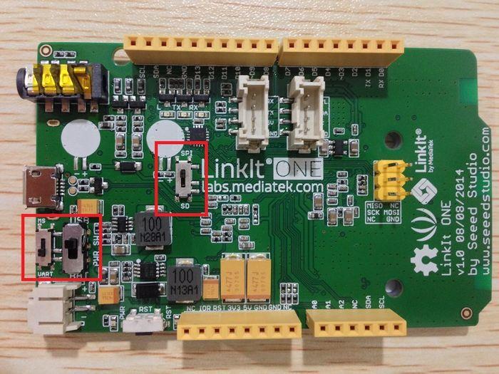 MTK USB Debug Port used for uploading code MTK USB Modem Port used for printing message, such as Serial.println() Uploading Code Here we will show you a Blink in LinkIt ONE.