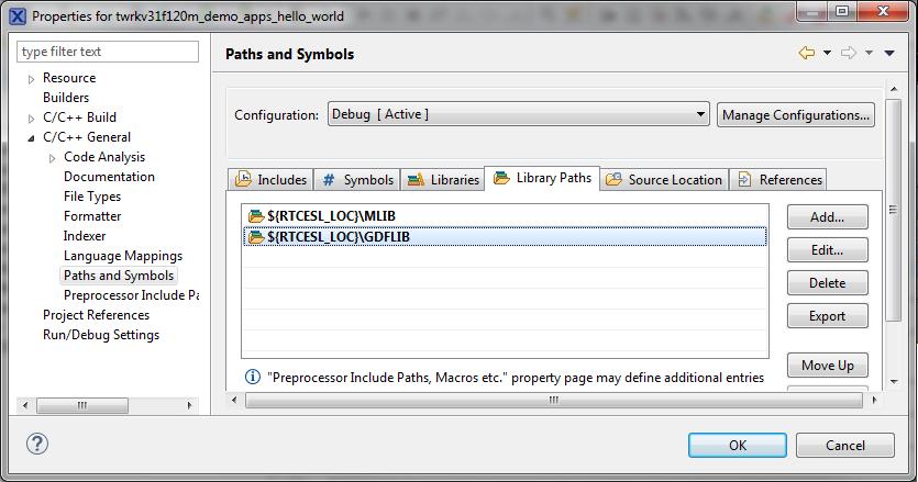 Library integration into project (MCUXpresso IDE) 5.