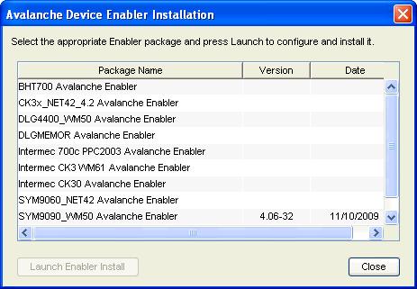 Chapter 3: Avalanche Java Console 44 Avalanche Device Enabler Installation 2 From the dialog box, select