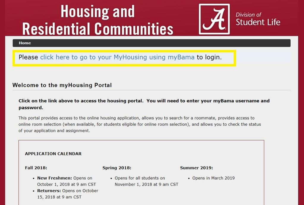 Applying for Housing for 2019-2020 All first-year undergraduate students are required to live on campus and will need to submit a housing application.