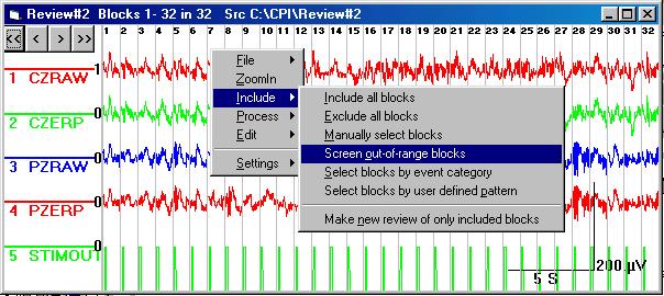 Include/exclude is mainly used only in EEG ERP processing for block screening, but does have a few other useful applications.
