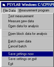 PSYCHLAB analysis system produces a new Review for each stage of the analysis; a menu is obtained for any Review by double clicking the left mouse button in the body of the particular Review.