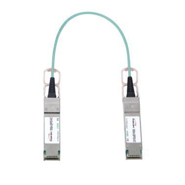 40G QSFP+ AOC Features Full duplex 4 channel 850nm parallel active optical cable Transmission data rate up to 10.