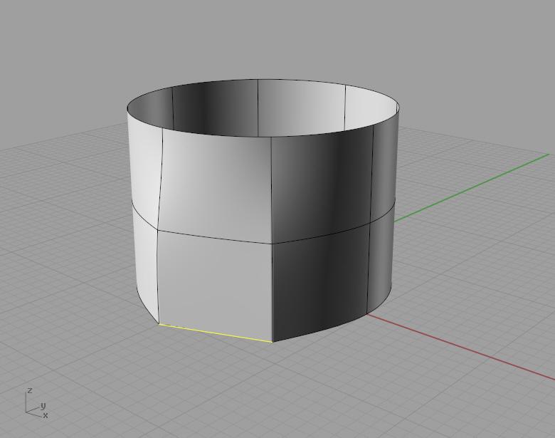 Extruding edges is only permitted on the edge of the surface.