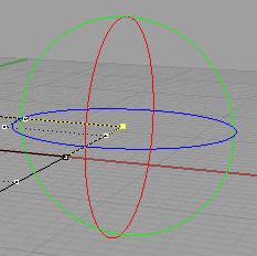 Clicking on a manipulator disc will translate the object x units in both directions in the plane.