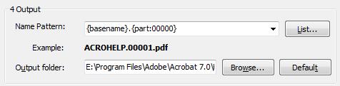 These name patterns are macros that automatically increment as necessary for the final split files. For example, choosing the {basename}.