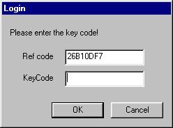 3-16 User Management Setup DialogAnmeldungBackdoor.bmp Fig. 3-16: Logging on with reference and key code Send the reference code to the Rexroth Indramat Service department.