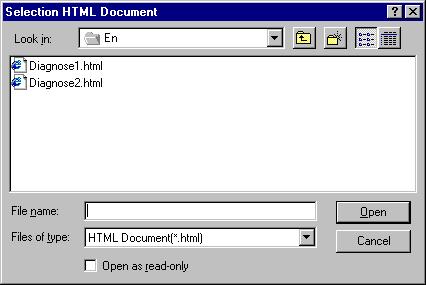 4-28 Diagnostic Message Handling Setup FI-Modify Further Info by Editing Column_gr.bmp Fig. 4-38: Editing additional information directly in the column Selecting an HTML file 1.