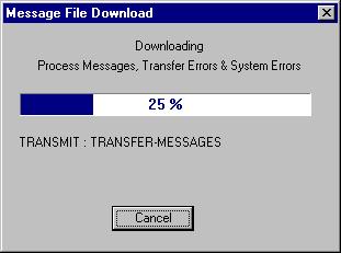 are transferred to the controller. The progress of the transfer is displayed in a dialog box. MFD-Progress Dialog_gr.