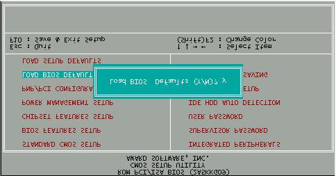 4.0. LOAD BIOS DEFAULTS Load BIOS Defaults Figure 4.