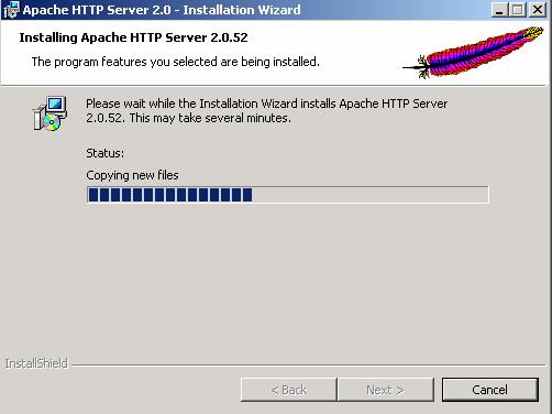 The Apache HTTP server is being installed (Figure 1.11). Figure 1.