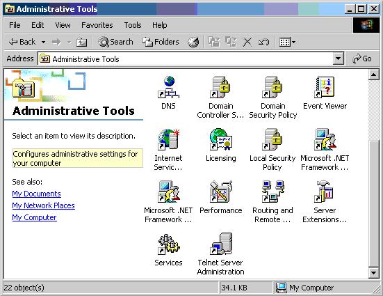 2: Open the Administrative Tools 3) Click