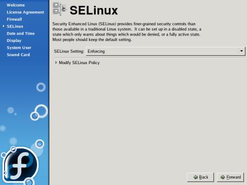 4. SELinux Setting - Select [Disable].