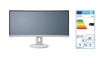 options ideal for medium- and large-sized businesses. Display B34-9 UE The FUJITSU Display B34-9 UE is an ultrawide curved display with 3440 x 1440 resolution with a thin bezel housing.