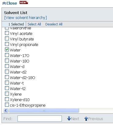 Sort by Solvent Hierarchy Sort by Solvent List 1.