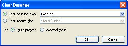 Implementing a Project 2. Select the task you want to correct or add to the baseline. 3. Select the Tools menu. 4. Point to the Tracking command. 5. Select the Save Baseline command. 6.