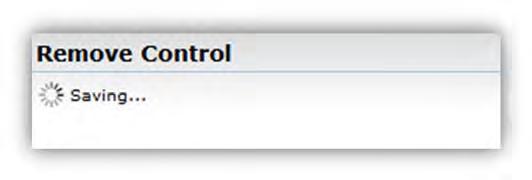 The Remove Control window will appear confirming the module has been deleted.