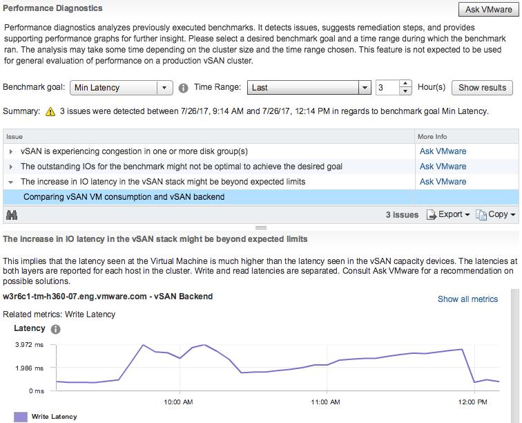 The new Performance Diagnostics feature analyzes previously executed benchmarks.