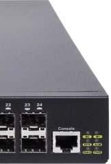 20/44 Gigabit Ethernet ports, 4 combo Gigabit Ethernet RJ-45/SFP ports and dual slots for optional 10G modules with