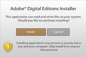 Download and install Adobe Digital Editions on your home computer.