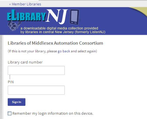 Login in to your account with your library card number and PIN Type in your complete card number