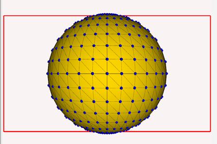 You can choose the x, y and z coordinates as the spherical mesh s centerpoint.