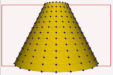 Define the Latitude and Longitude to choose a portion of the cone.