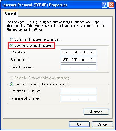 subnet mask according to the following rules: IP address is 169.254.X.
