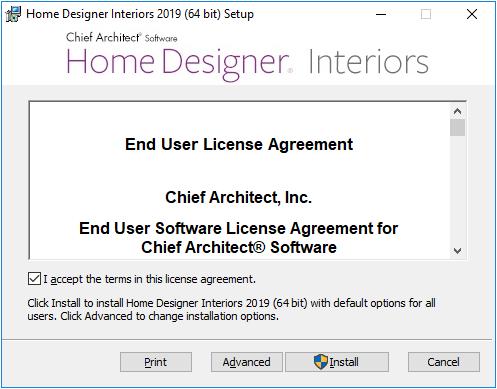 Home Designer Interiors 2019 User s Guide License Agreement 3. Read the License Agreement carefully.