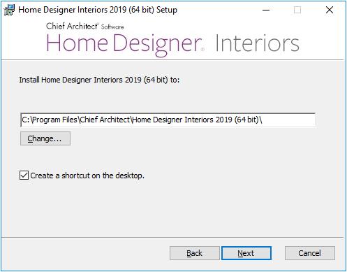 Installing Home Designer Interiors Advanced Options 4. This window is only found in the Windows version, and only if you click the Advanced button in the previous window.