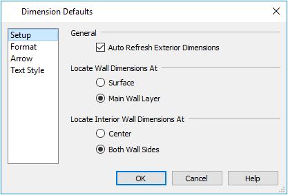 Home Designer Interiors 2019 User s Guide 2. Review each of the panels and settings available for setting up your Dimension Defaults. 3.