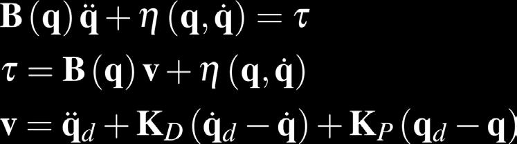 Motion control (VII) The equations that describe the closed-loop system are 38 Robot model Assuming a perfect compensation of the nonlinear terms we get and defining the error ee = qq dd qq Thanks to