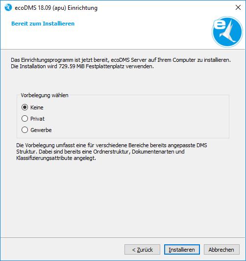 2. Windows 11 a) You can only install default settings on a German Windows operating system. b) On non-german operating systems, this installation step is not displayed. Fig. (similar) 2.
