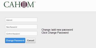 APAR User s Guide Section 1: Getting Started 3 Create a New Password, Confirm the Password and then click Change the Password. You now have a unique User ID and Password.