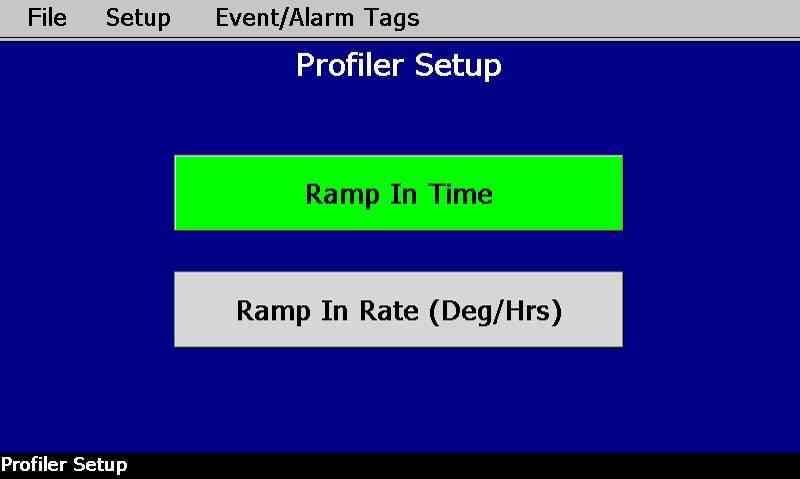3.4 Profiler Setup Orion-M iseries The Orion-M profiler can be set to operate in one of two modes; ramp in time or ramp in rate. The default mode of operation is Ramp In Time.