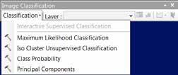 Image classification toolbar Provides integrated environment - Supervised classification - Uses spectral signatures obtained from training samples - Requires user