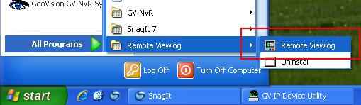 For the first-time user, you need to install the Remote ViewLog player from