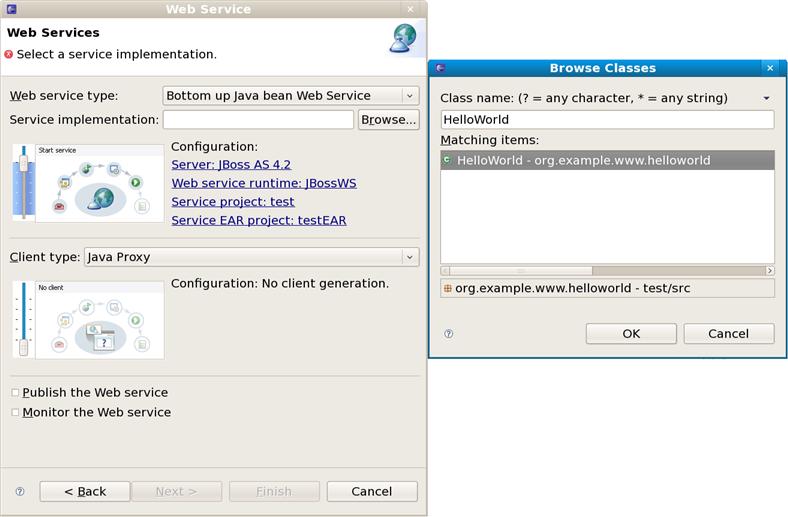 Creating a Web service from a Java bean using JBossWS runtime Figure 3.15.