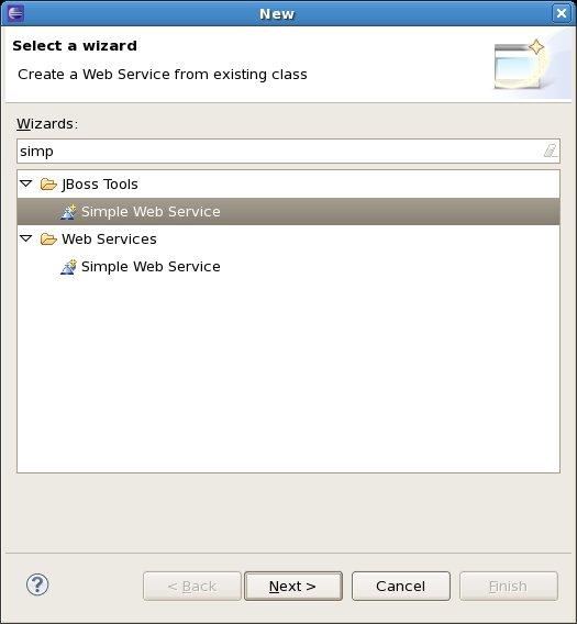 Chapter 2. Creating a Simple... Figure 2.1. The New - Other (Wizard selection) dialog 2.